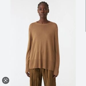 Hope Stockholm Pin Sweater, unisex XL/42 oversized minimalist linen blend